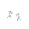 Karen Walker Mini Runaway Girl Studs - Sterling Silver-Earrings-Walker & Hall