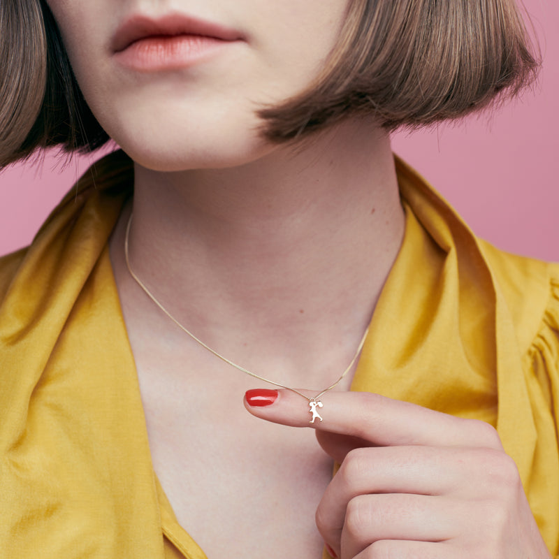 Karen Walker Mini Runaway Girl Necklace - Sterling Silver-Necklace-Walker & Hall