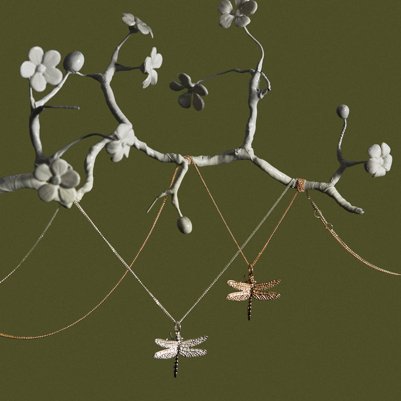 Karen Walker Dragonfly Necklace - Sterling Silver-Necklace-Walker & Hall