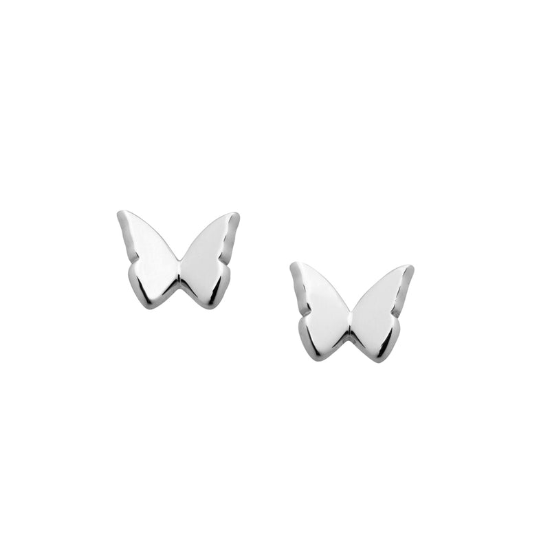 Karen Walker Mini Butterfly Earrings - Sterling Silver-Earrings-Walker & Hall