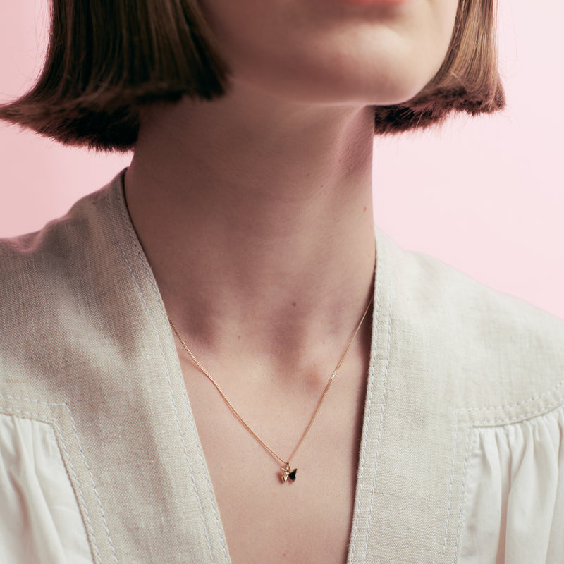 Karen Walker Mini Butterfly Necklace - Sterling Silver-Necklace-Walker & Hall