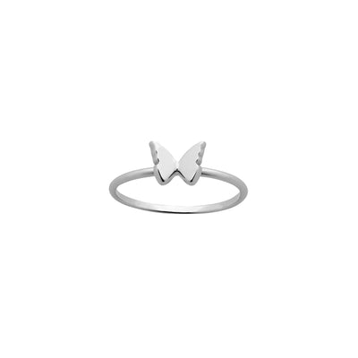 Karen Walker Mini Butterfly Ring - Sterling Silver-Ring-Walker & Hall