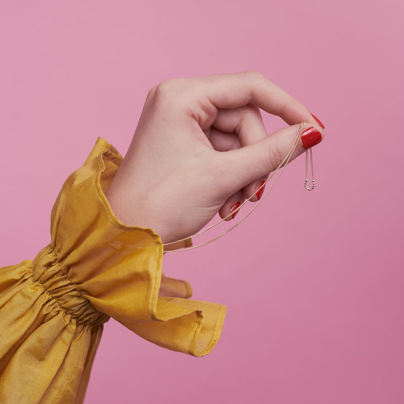 Karen Walker Mini Horseshoe Necklace - Sterling Silver-Necklace-Walker & Hall