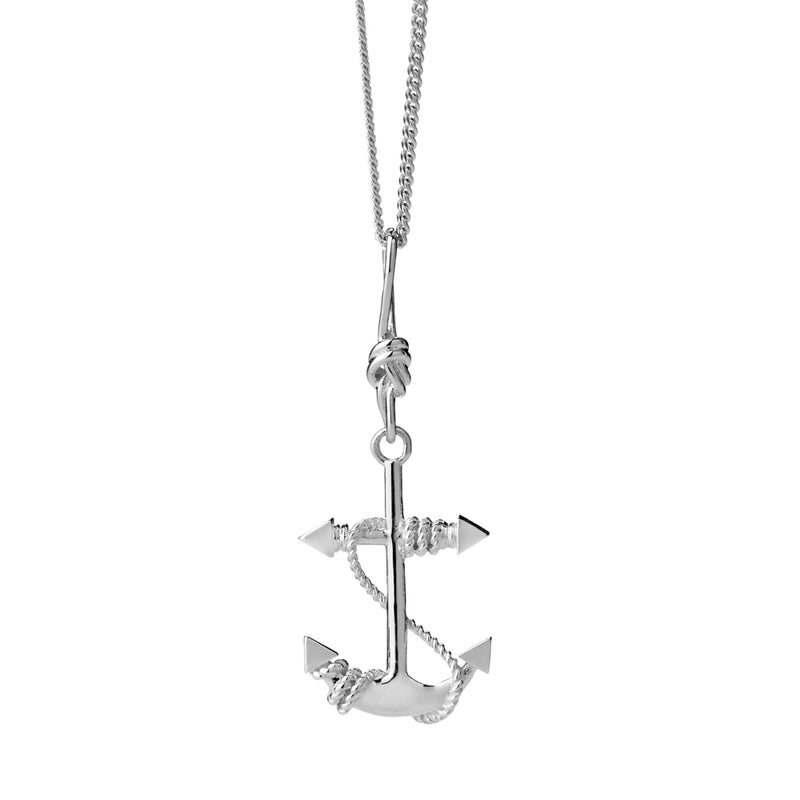 Karen Walker Anchor Necklace - Sterling Silver-Necklace-Walker & Hall