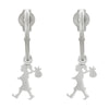 Karen Walker Runaway Girl Hoop Earrings - Sterling Silver-Earrings-Walker & Hall