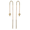 Karen Walker Mushroom Thread Earrings - 9ct Yellow Gold-Earrings-Walker & Hall