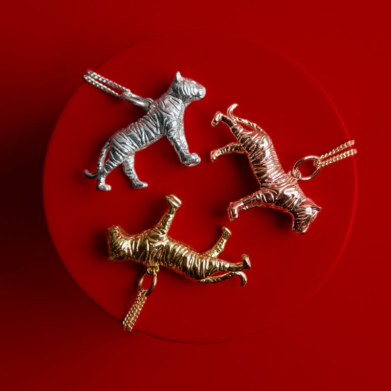 Karen Walker Lunar Tiger Necklace - Sterling Silver-Necklace-Walker & Hall