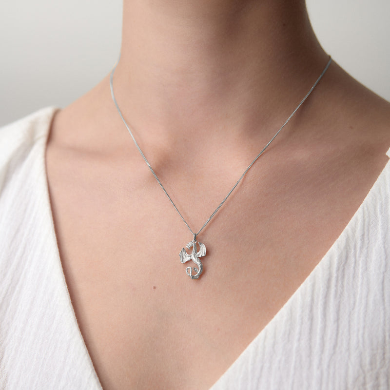 Karen Walker Lunar Dragon Necklace - Sterling Silver-Necklace-Walker & Hall