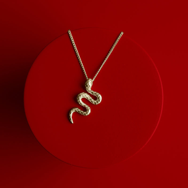 Karen Walker Lunar Snake Necklace - Sterling Silver-Necklace-Walker & Hall