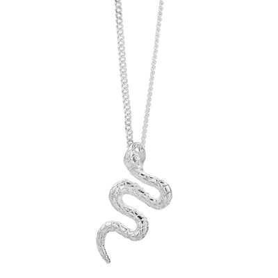 Karen Walker Lunar Snake Necklace - Sterling Silver-Necklace-Walker & Hall