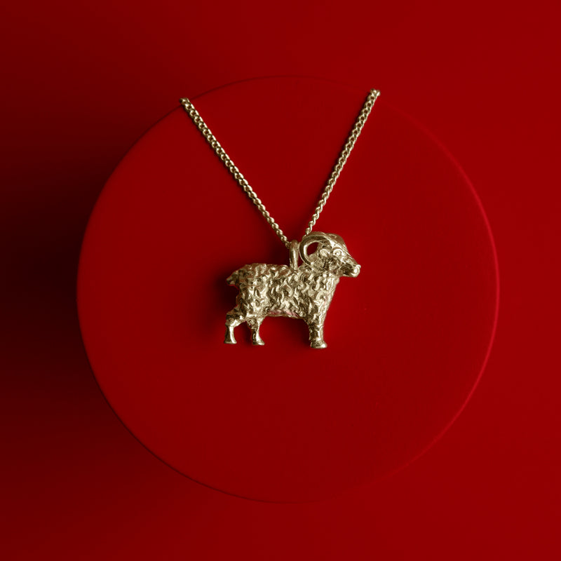 Karen Walker Lunar Ram Necklace - Sterling Silver-Necklace-Walker & Hall