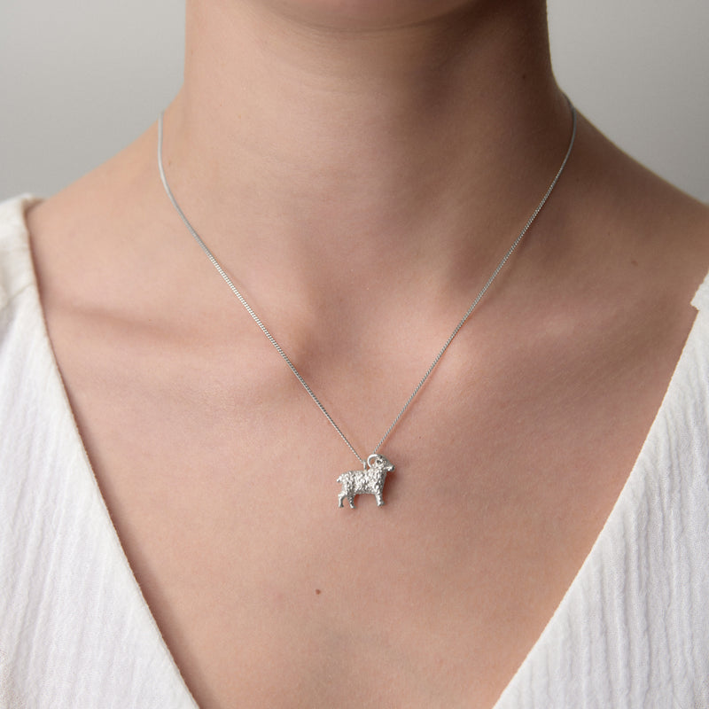 Karen Walker Lunar Ram Necklace - Sterling Silver-Necklace-Walker & Hall