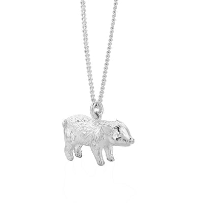 Karen Walker Lunar Pig Necklace - Sterling Silver-Necklace-Walker & Hall