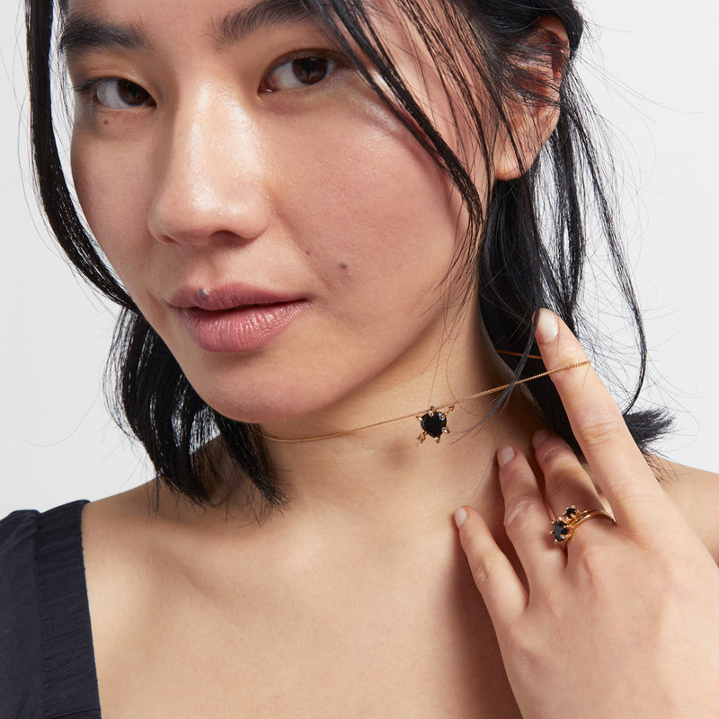 Karen Walker Cupid's Heart Mini Ring - Sterling Silver-Ring-Walker & Hall