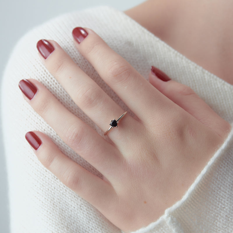 Karen Walker Cupid's Heart Mini Ring - Sterling Silver-Ring-Walker & Hall