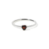 Meadowlark Micro Heart Jewel Ring - Sterling Silver & Thai Garnet-Ring-Walker & Hall