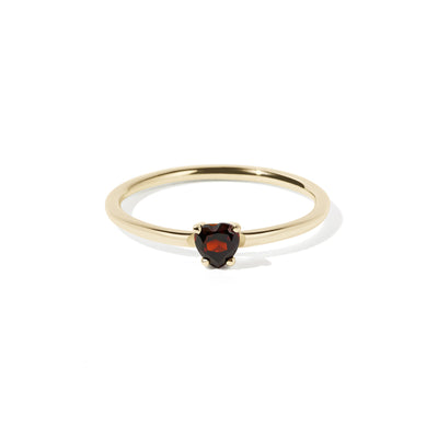 Meadowlark Micro Heart Ring - Thai Garnet-Ring-Walker & Hall