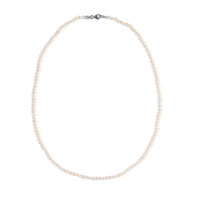 Meadowlark Micro Pearl Necklace - Sterling Silver-Necklace-Walker & Hall