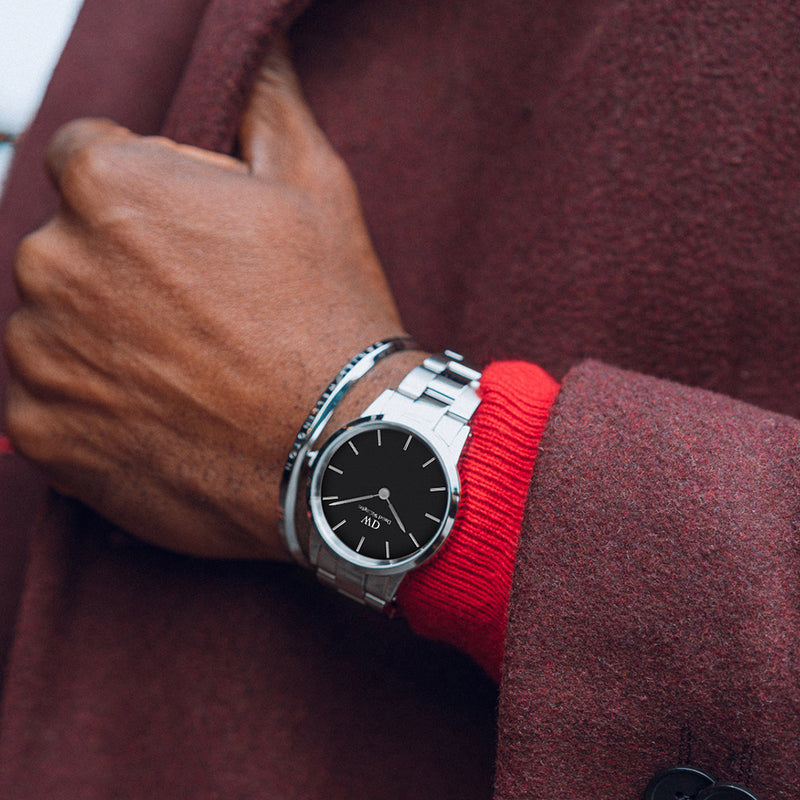 Daniel Wellington Iconic Link 40mm Watch & Bracelet - Gift Set-Gift Set-Walker & Hall