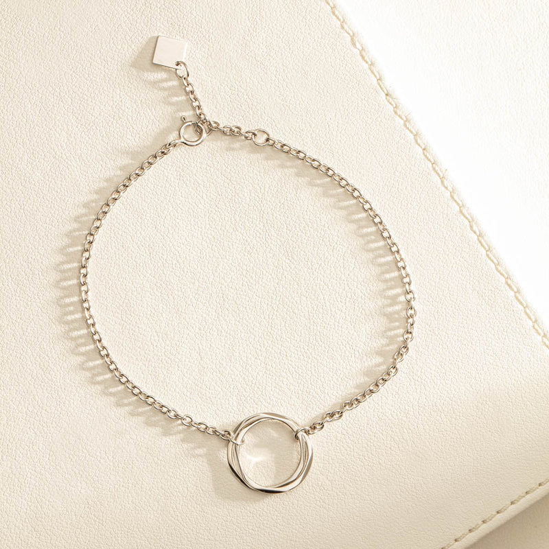 Sterling Silver Mini Entwined Bracelet-Bracelet-Walker & Hall