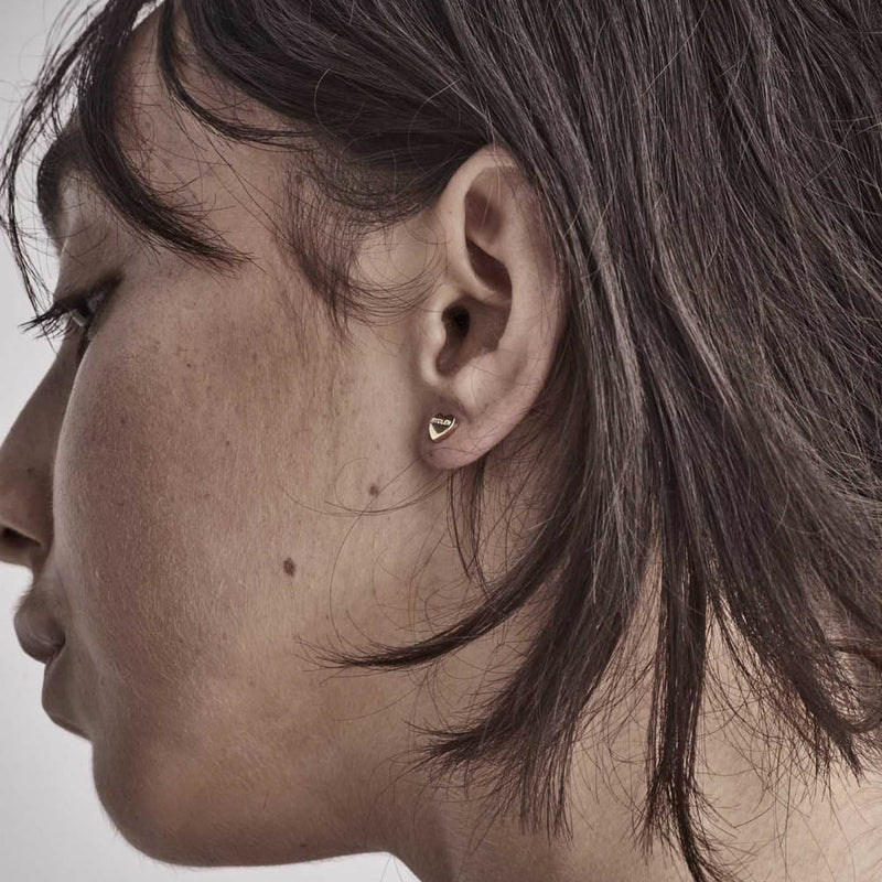 Stolen Girlfriends Club Stolen Heart Earrings - Gold Plated-Earrings-Walker & Hall