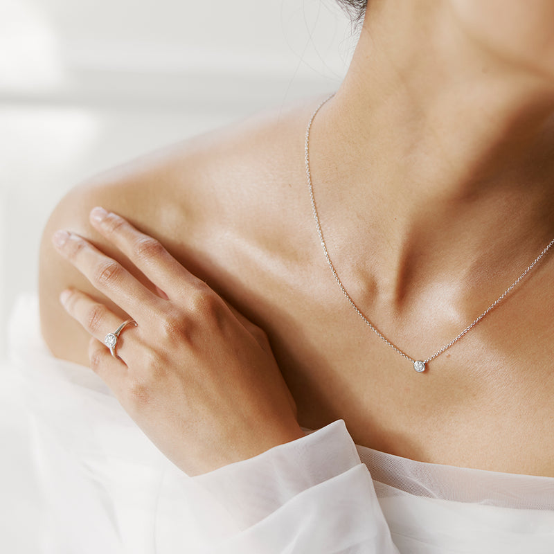 18ct White Gold .50ct Diamond Natalia Ring-Ring-Walker & Hall