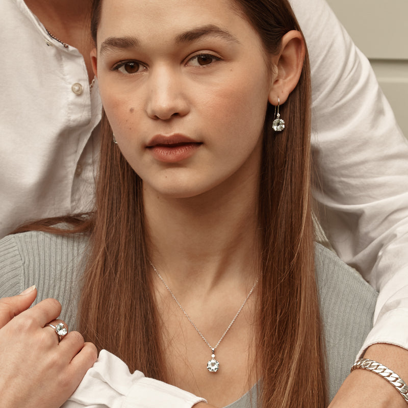 18ct White Gold Aquamarine Octavia Ring-Ring-Walker & Hall