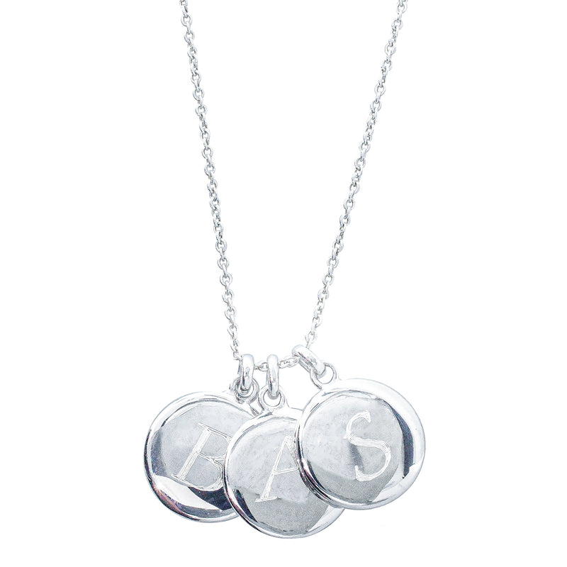 Sterling Silver Pebble Pendant-Necklace-Walker & Hall