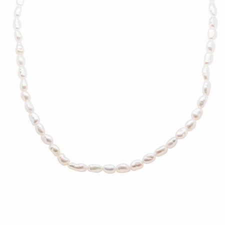 Baby Baroque Pearl Necklace - Sterling Silver-Necklace-Walker & Hall