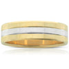 Yellow & White Gold Flat Men's Ring-Ring-Walker & Hall