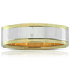 Yellow & White Gold Flat Men's Ring-Ring-Walker & Hall