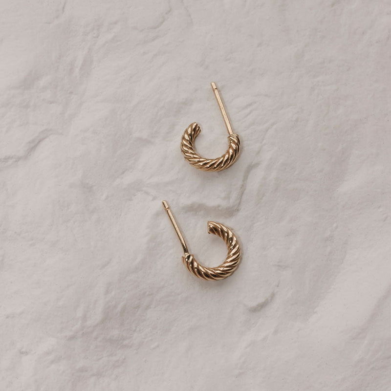 Meadowlark Rope Hoops Small - Sterling Silver-Earrings-Walker & Hall