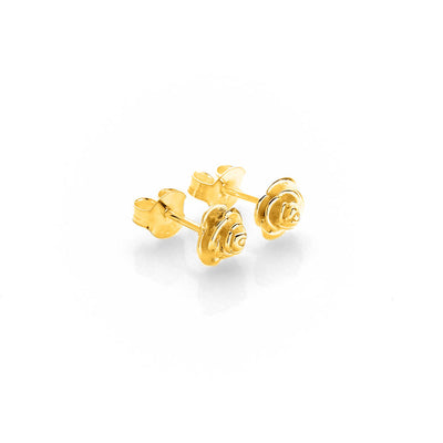 Stolen Girlfriends Club Rose Bud Earrings - Gold Plated-Earrings-Walker & Hall