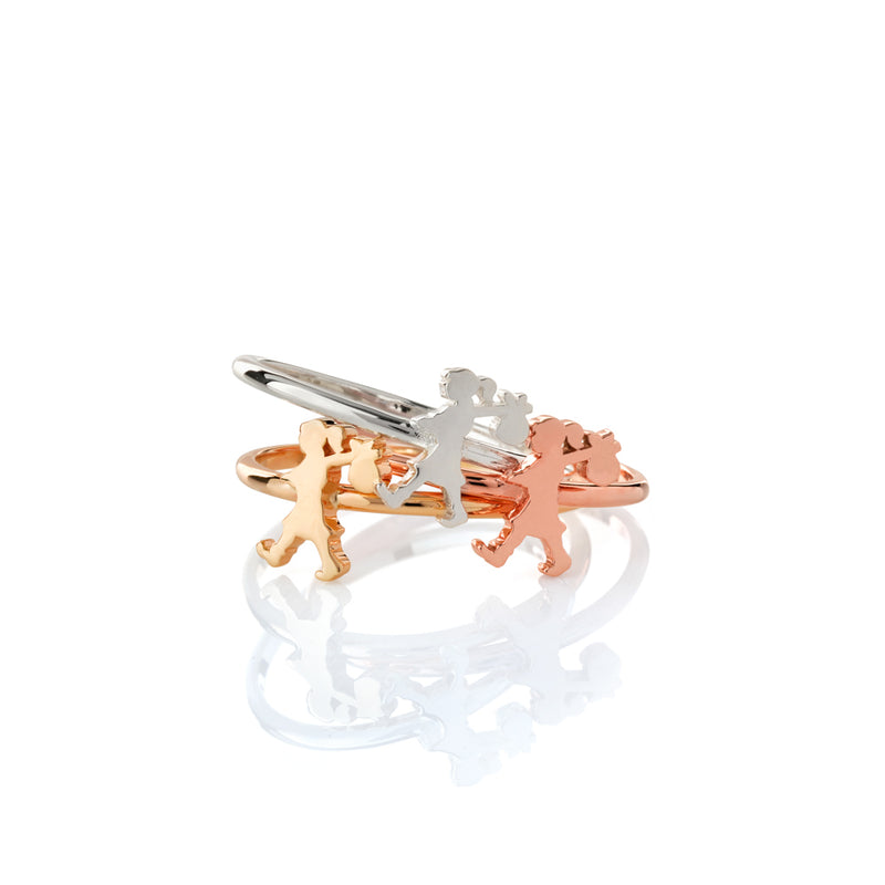 Karen Walker Mini Runaway Girl Ring - Sterling Silver-Ring-Walker & Hall
