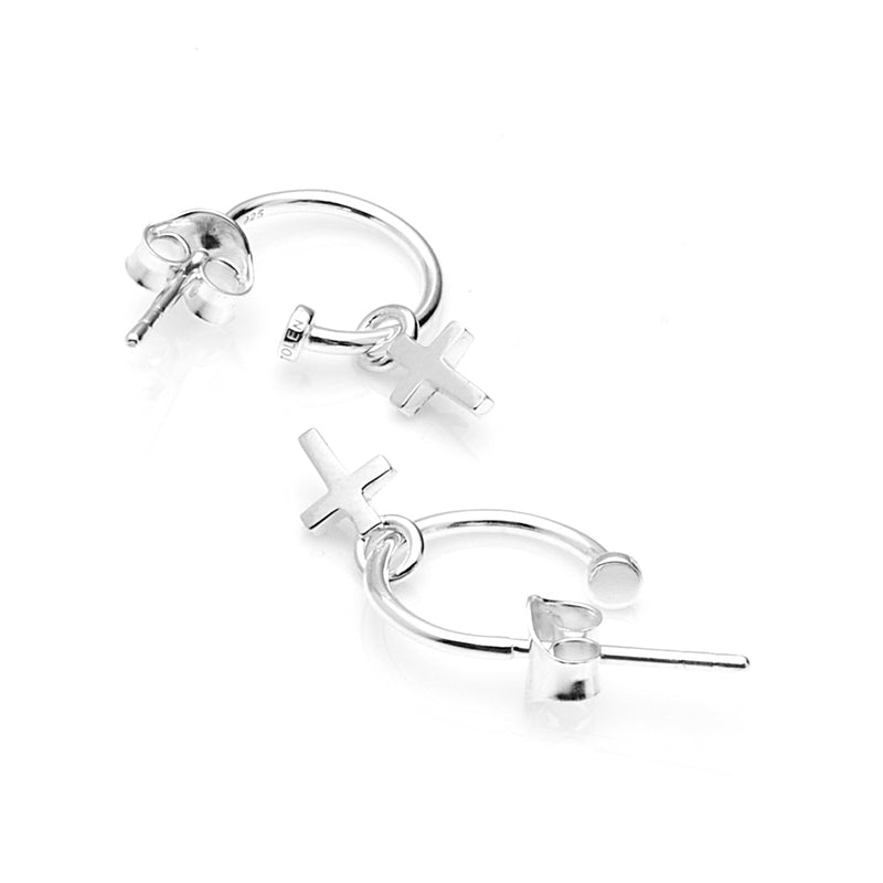 Stolen Girlfriends Club Stolen Cross Anchor Sleeper Earrings-Earrings-Walker & Hall