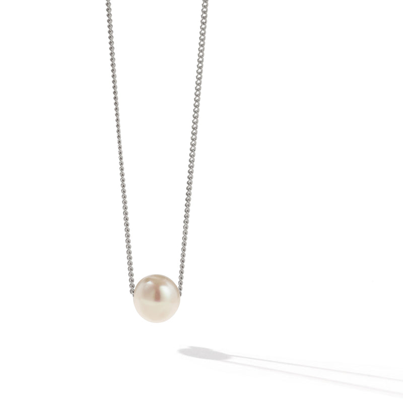 Meadowlark Selene Pearl Necklace - Sterling Silver-Necklace-Walker & Hall