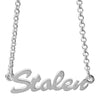 Stolen Girlfriends Club Stolen Script Necklace-Necklace-Walker & Hall