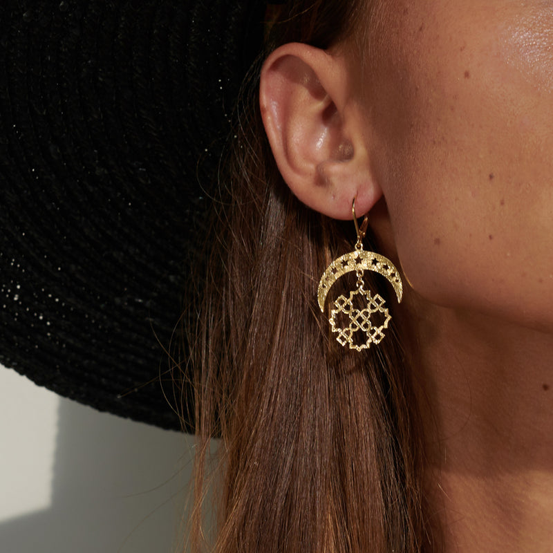Zoe & Morgan Essaouira Earrings - Gold Vermeil-Earrings-Walker & Hall