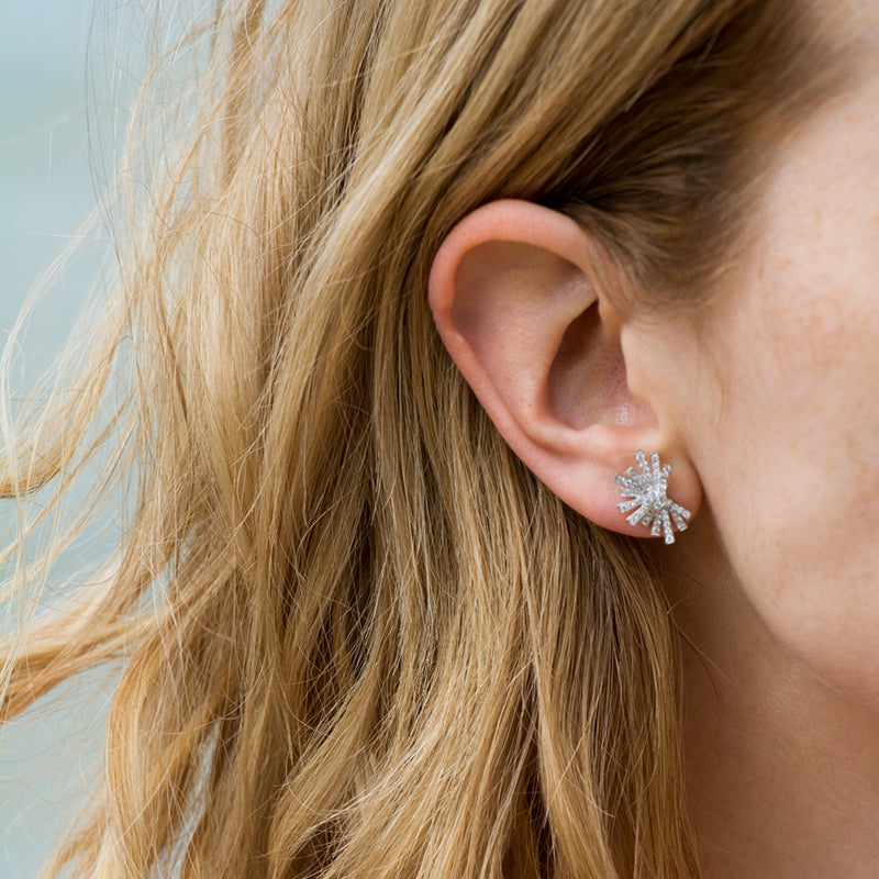 18ct Yellow Gold .67ct Diamond Asteroid Earrings-Earrings-Walker & Hall