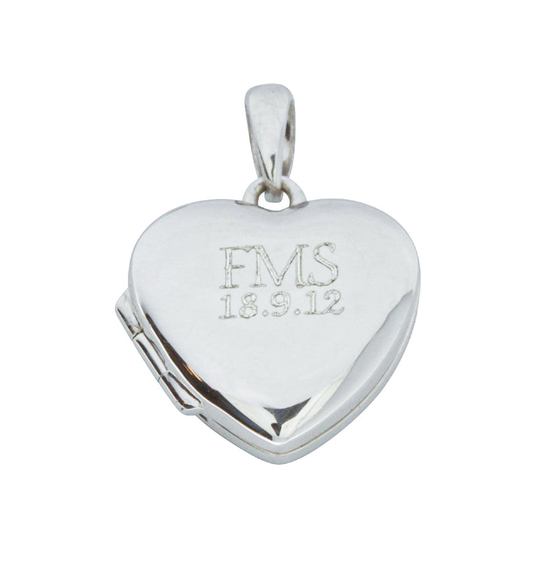 Sterling Silver Small Heart Locket-Necklace-Walker & Hall