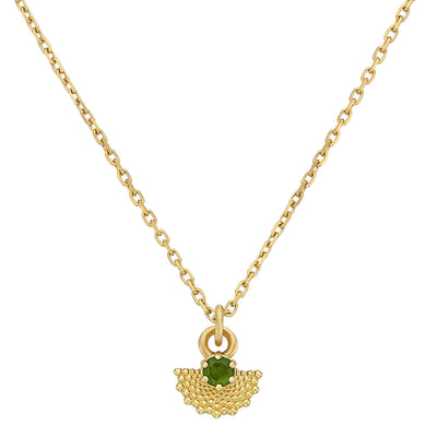 Zoe & Morgan EOS Pendant - Gold Vermeil & Chrome Diopside-Necklace-Walker & Hall