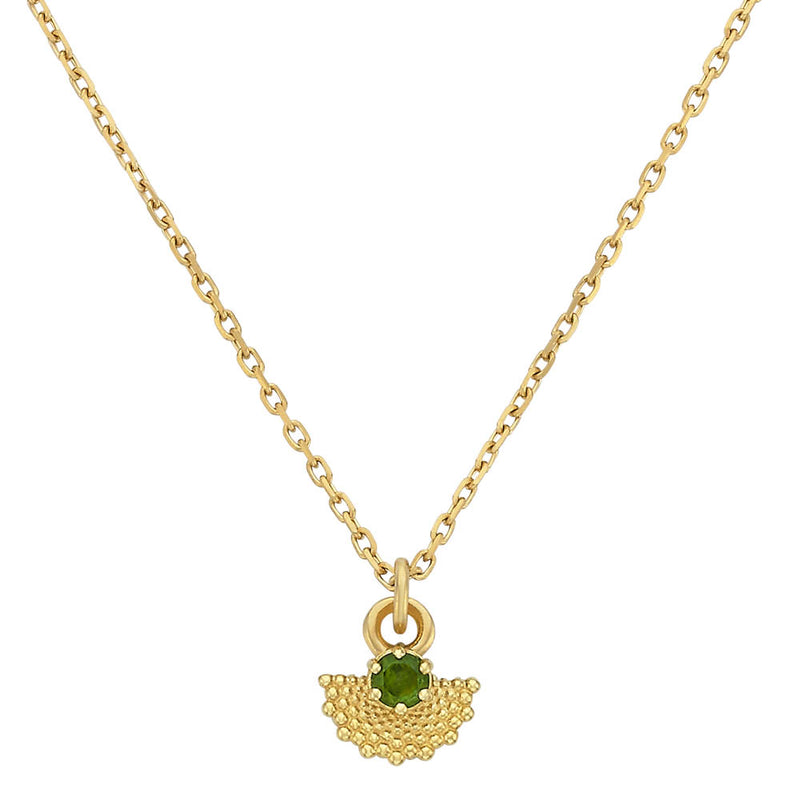 Zoe & Morgan EOS Pendant - Gold Vermeil & Chrome Diopside-Necklace-Walker & Hall
