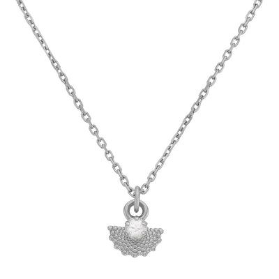 Zoe & Morgan EOS Pendant - Sterling Silver & White Zircon-Necklace-Walker & Hall