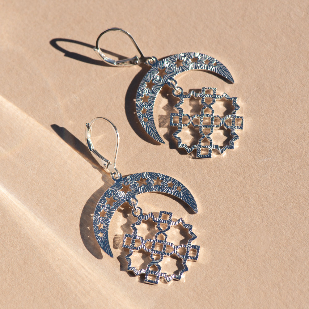 Zoe & Morgan Essaouira Earrings - Sterling Silver-Earrings-Walker & Hall