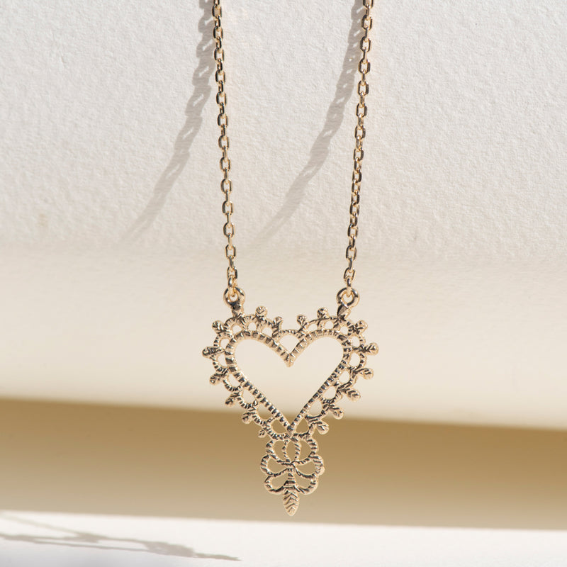 Zoe & Morgan Gypsy Love Necklace - Gold Vermeil-Necklace-Walker & Hall