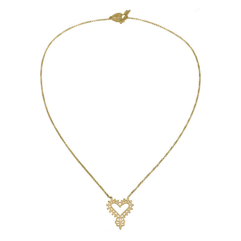 Zoe & Morgan Gypsy Love Necklace - Gold Vermeil-Necklace-Walker & Hall