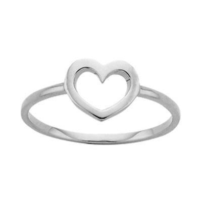 Karen Walker Mini Heart Ring - Sterling Silver-Ring-Walker & Hall