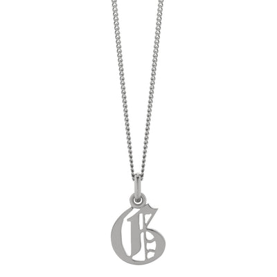 Meadowlark Petite Capital Letter Necklace - Sterling Silver-Necklace-Walker & Hall
