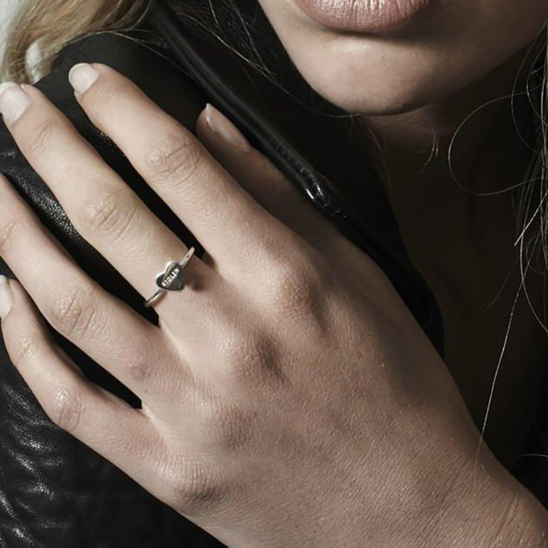 Stolen Girlfriends Club Baby Stolen Heart Ring - Sterling Silver-Ring-Walker & Hall