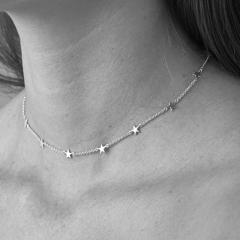Stolen Girlfriends Club Stolen Star Choker - Sterling Silver-Necklace-Walker & Hall